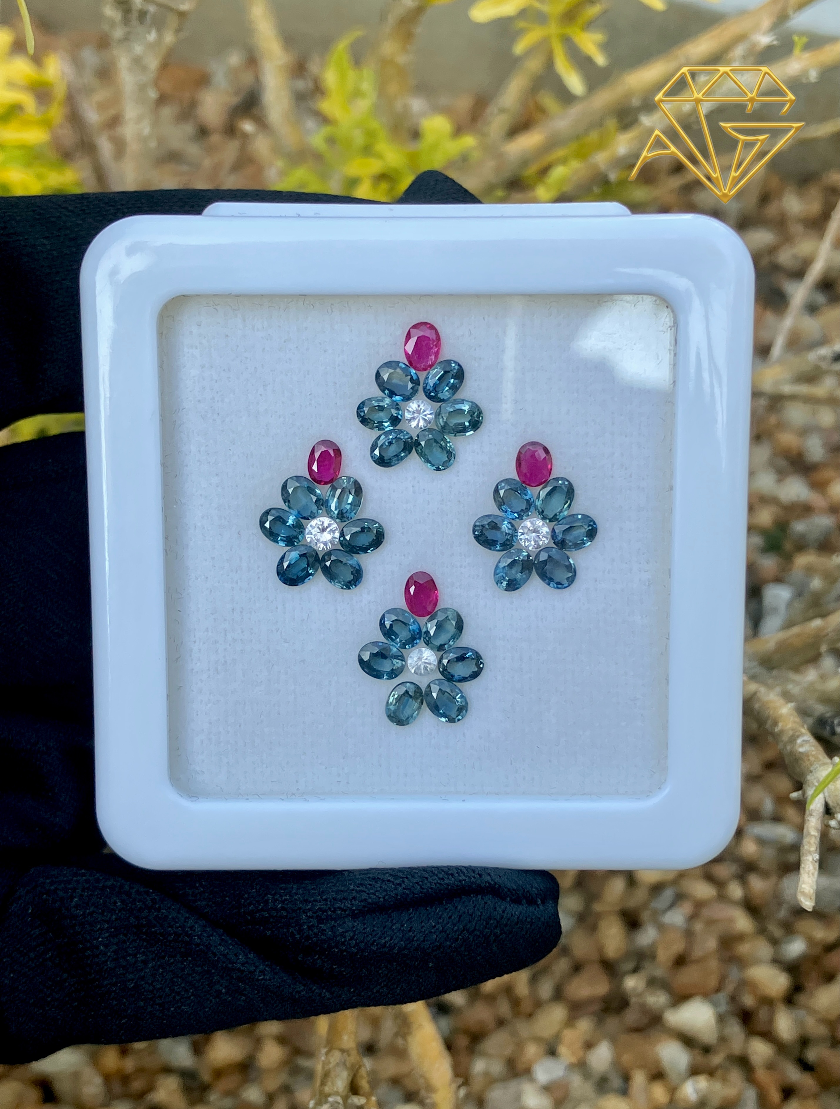 Elegant Multicolor Sapphire Gem Set  5.75 Carats