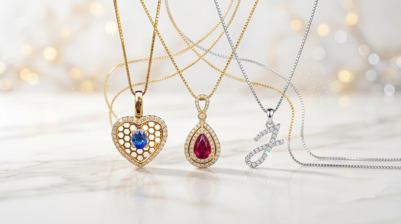 Yellow & White Gold Diamond Pendant