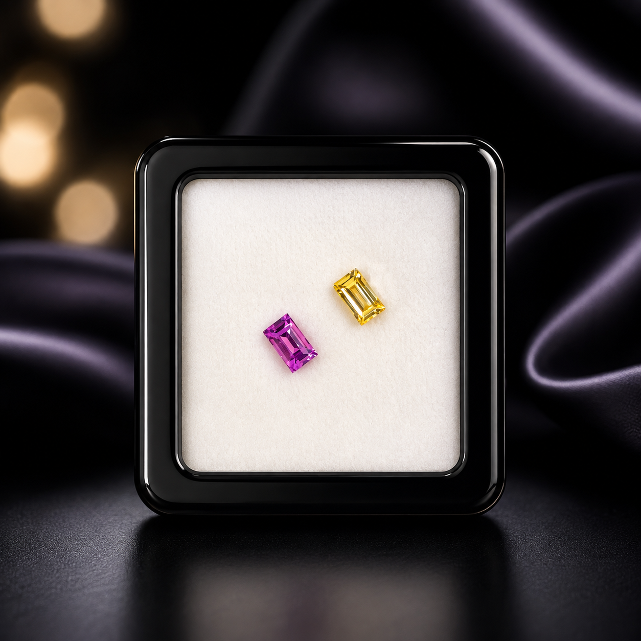 Pink & Yellow Sapphire Gem Set  2.04 Carats