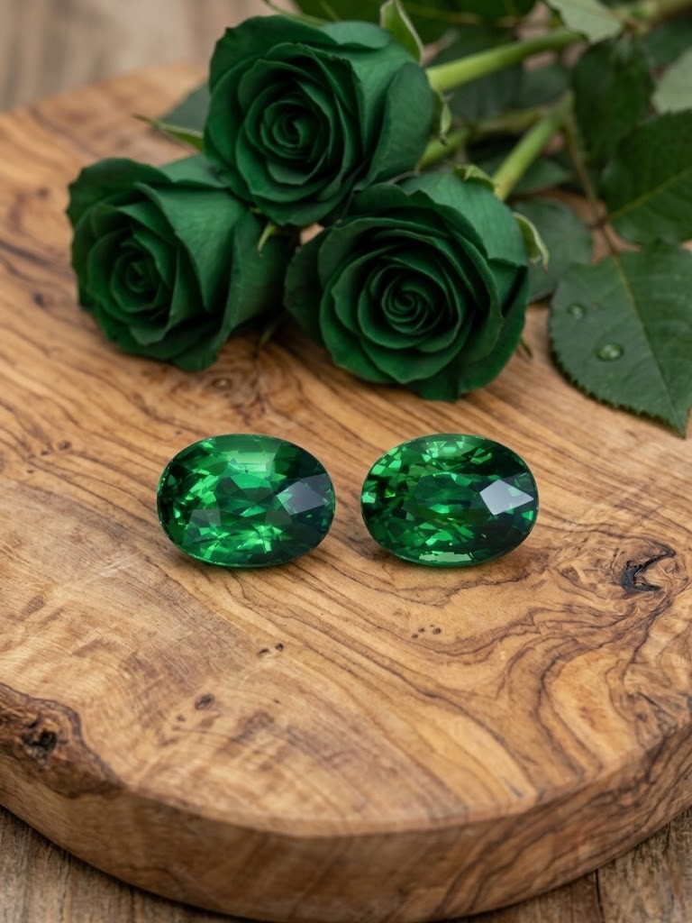 Tsavorite Pair  2.18 Carats