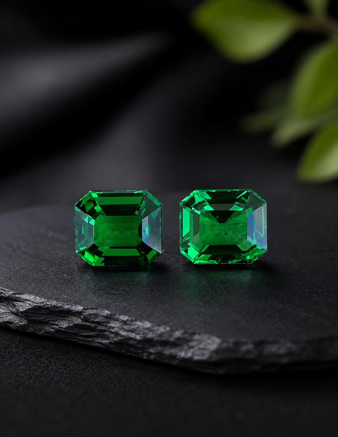 Tsavorite Pair  2.06 Carats